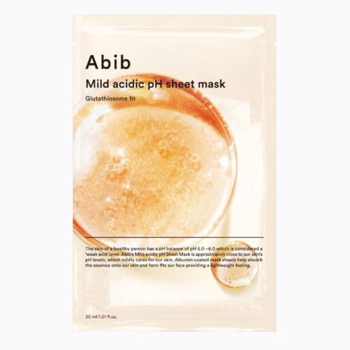 Abib Mild Acidic pH Sheet Mask Glutathiosome Fit