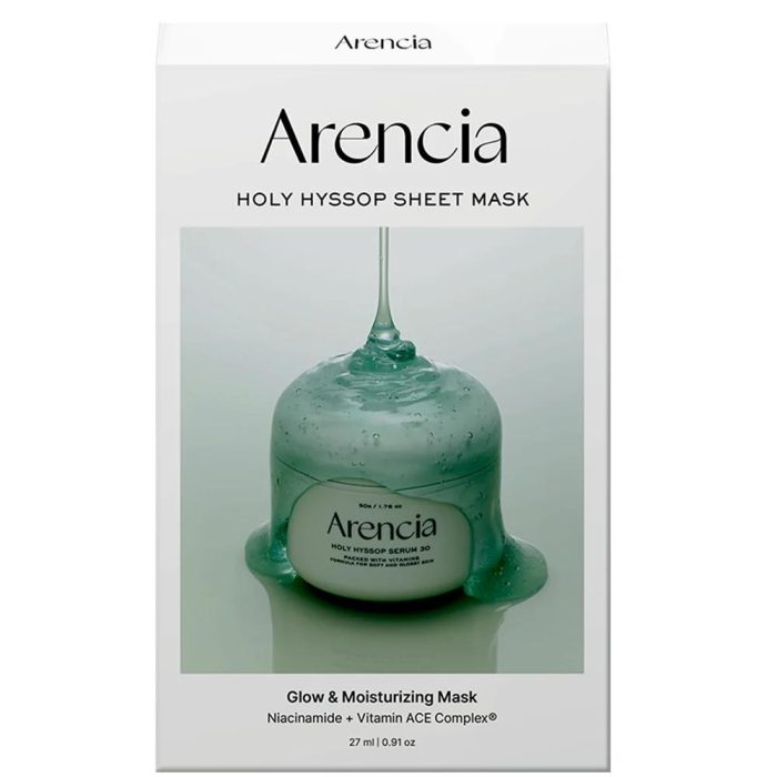 Arencia holy hyssop sheet mask