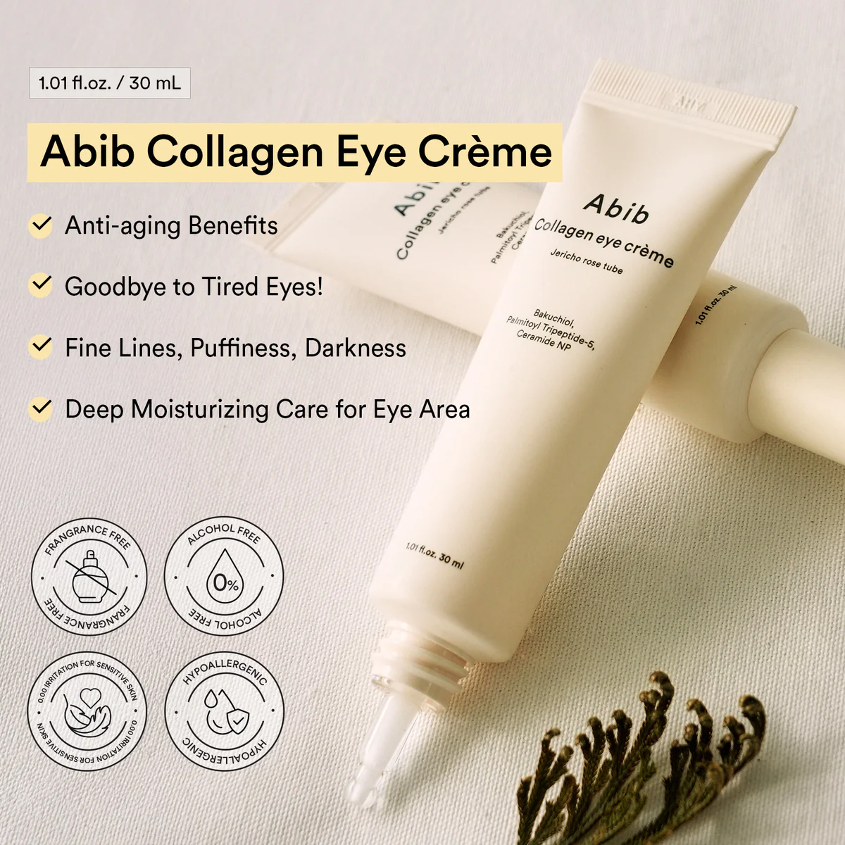 Abib Collagen Eye Creme Jericho Rose Tube 2