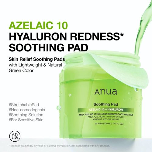 Anua Azelaic 10 Hyaluron Redness Soothing Pad