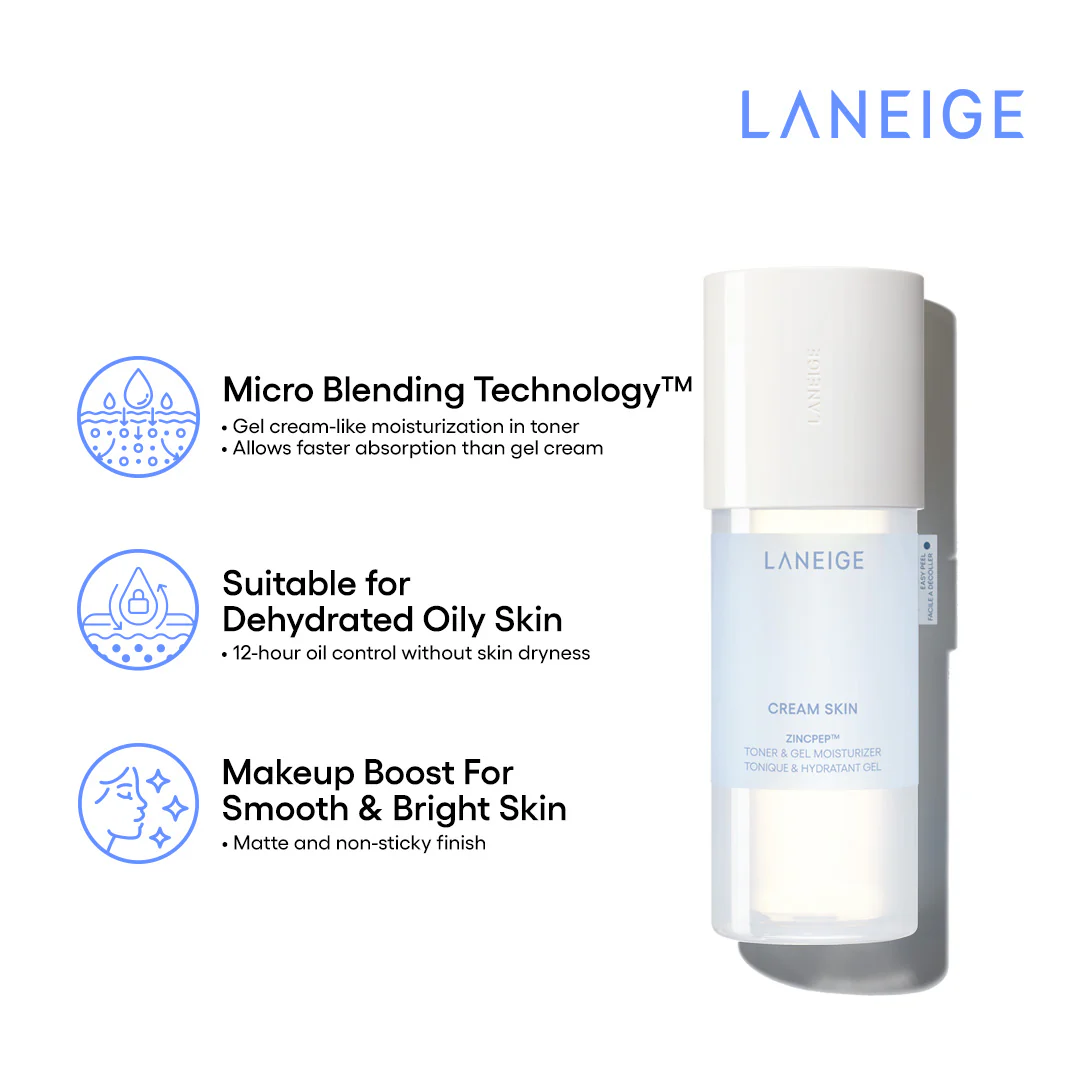Laneige Cream Skin Zincpep Toner & Gel Moisturizer Mini - Slika 4
