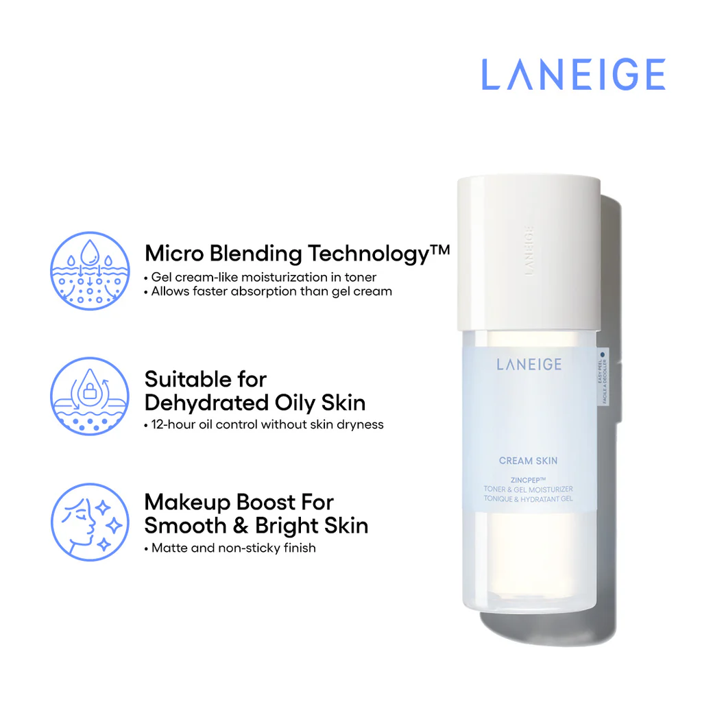 Laneige Cream Skin Zincpep Toner & Gel Moisturizer Mini - Slika 3