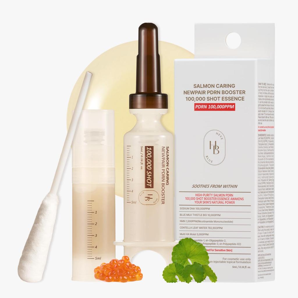 Heveblue Salmon Caring Newpair PDRN Booster 100000 Shot Essence 2