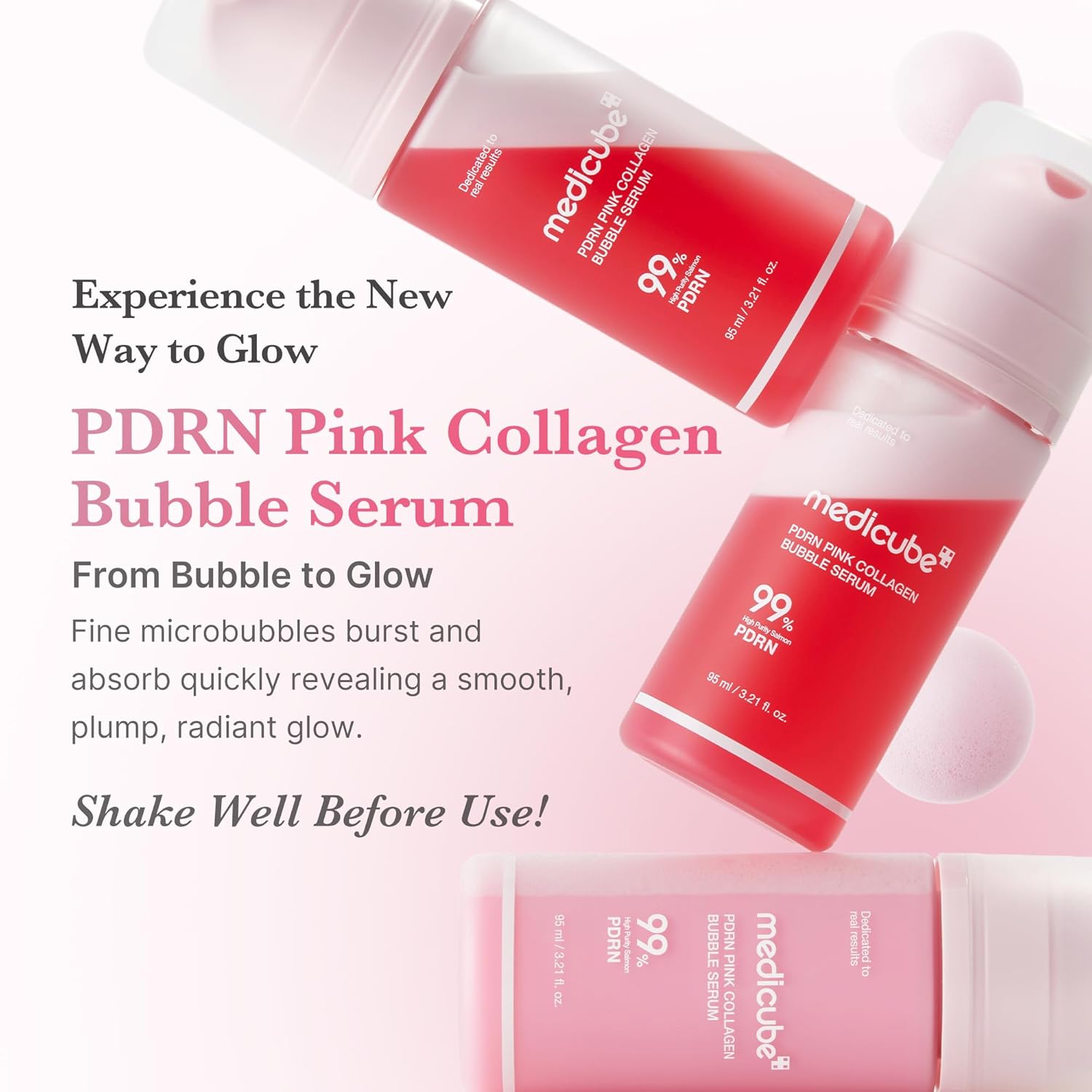 Medicube PDRN Pink Collagen Bubble Serum 2