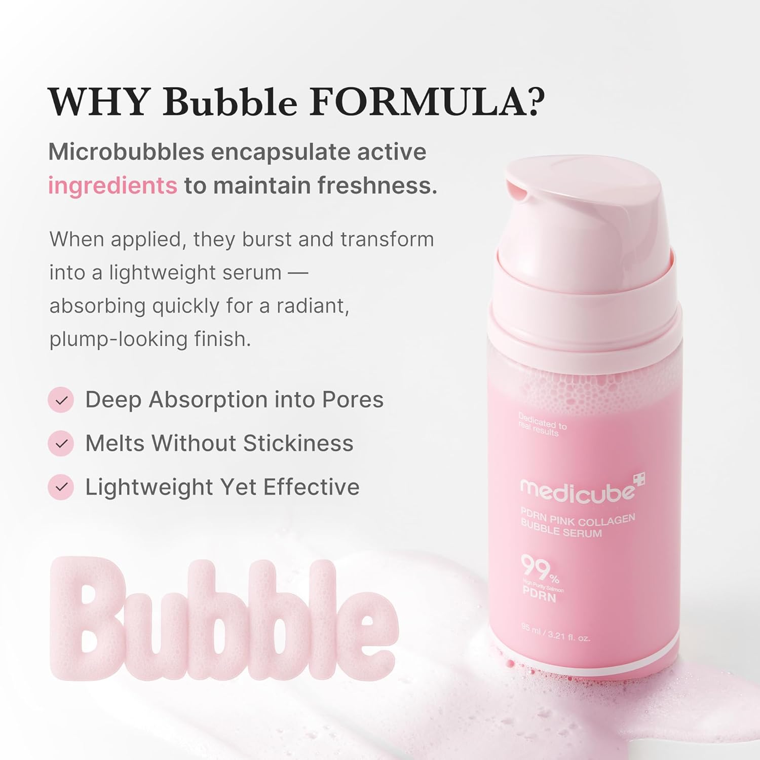 Medicube PDRN Pink Collagen Bubble Serum 5