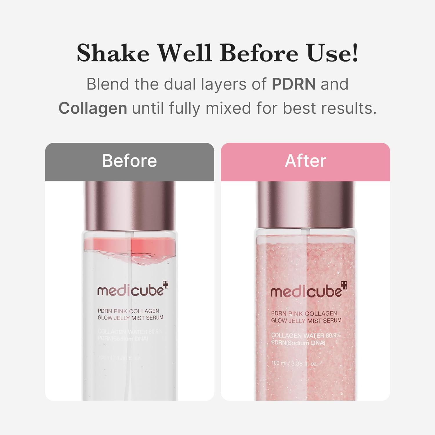 Medicube Pink PDRN Collagen Glow Jelly Mist Serum 6