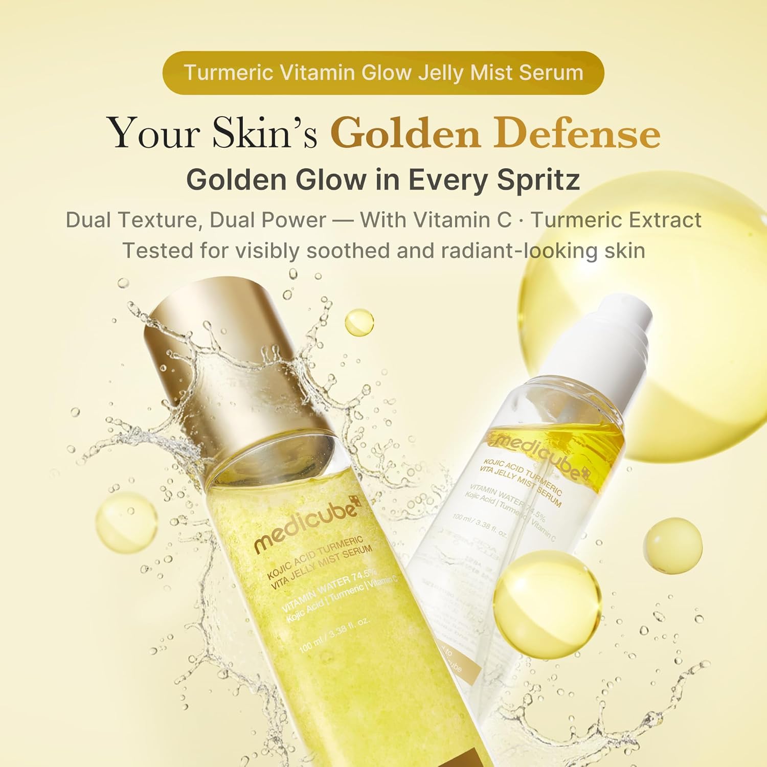 Medicube Turmeric Vitamin Gold Jelly Mist Serum 2
