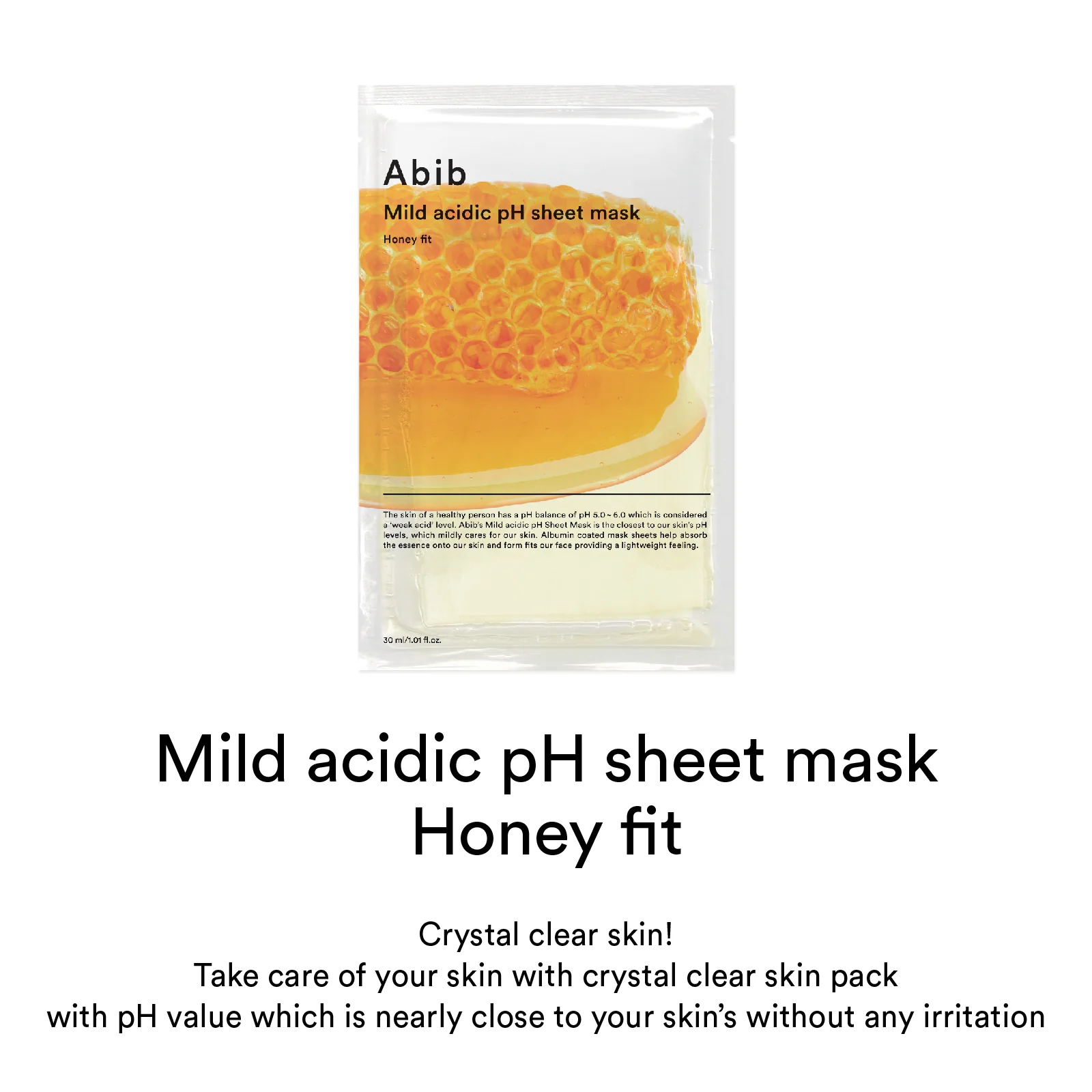 Abib Mild Acidic PH Sheet Mask Honey Fit 3